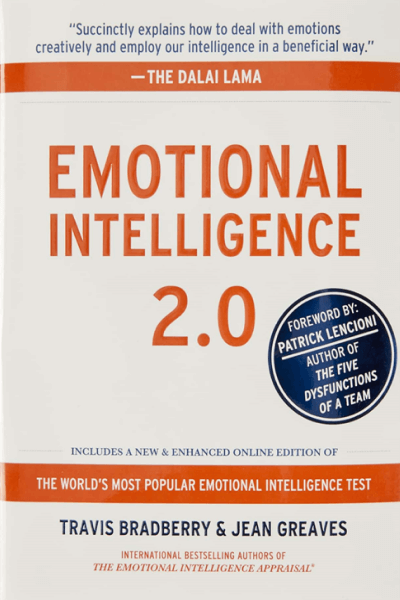 Book's cover Emotional Intelligence 2.0 by Travis Bradberry and Jean Greaves