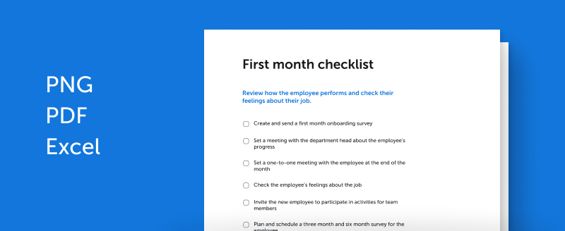 The first month employee onboarding checklist preview