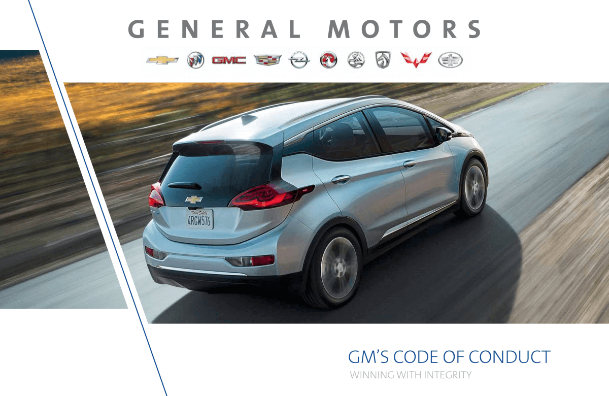 General Motors Code of Conduct Einführungsseite