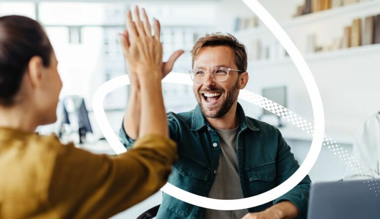 hi five in the office