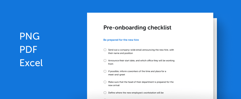 Employee pre-onboarding checklist preview
