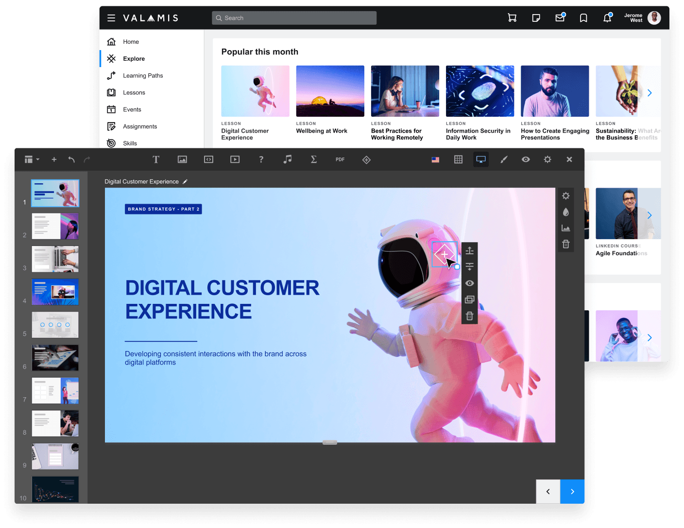 Valamis content authoring tool