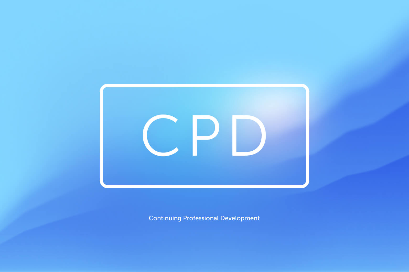 The banner Continuing Professional Development