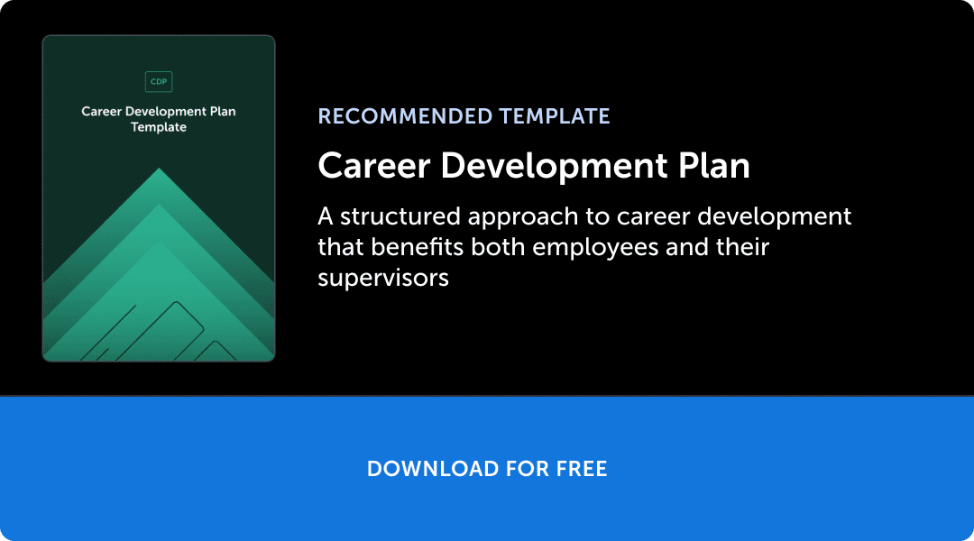 The banner for the Career Development Plan Template