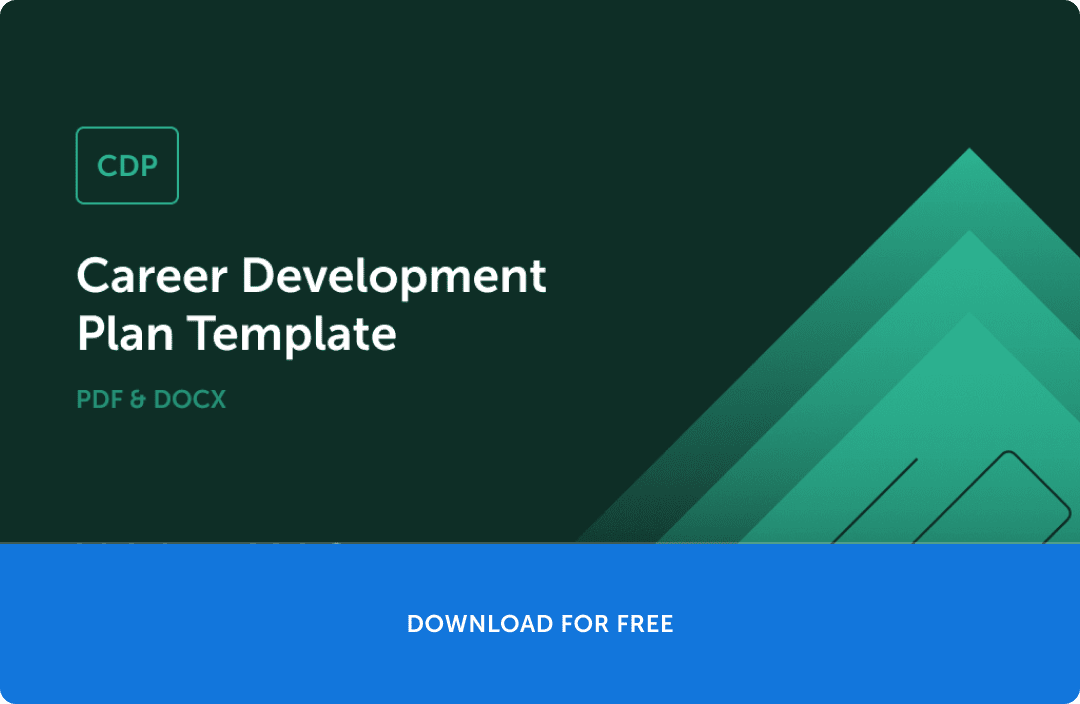 The banner for Career Development Plan template