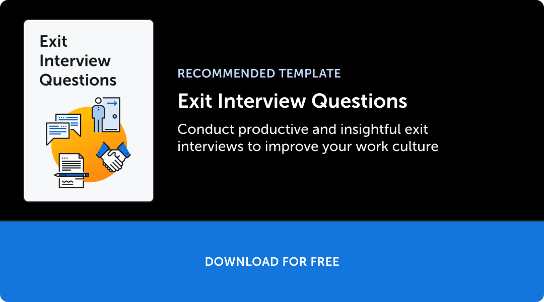 The banner for Exit interview form
