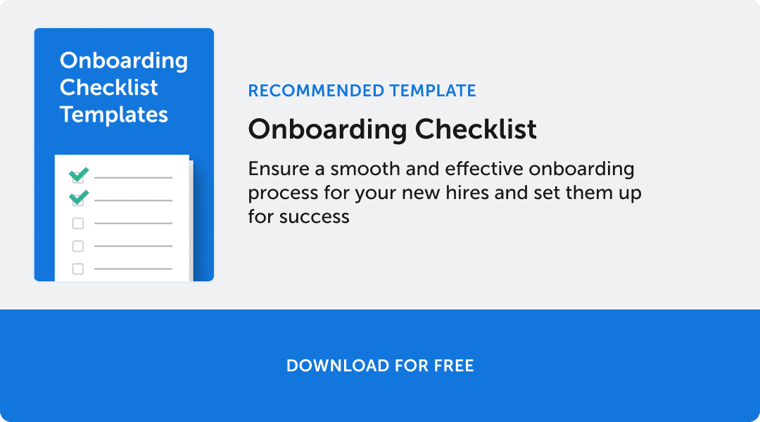 The banner for onboarding checklist template