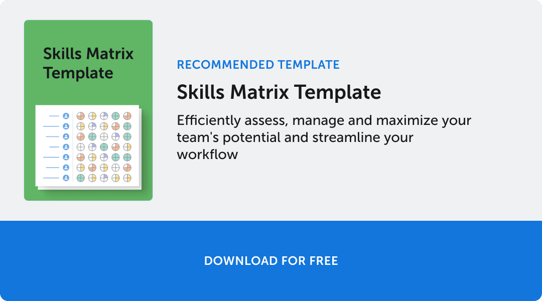 The banner for Skill Matrix Template