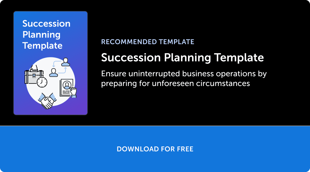 what is the meaning of succession planning in business Banner for succession planning template