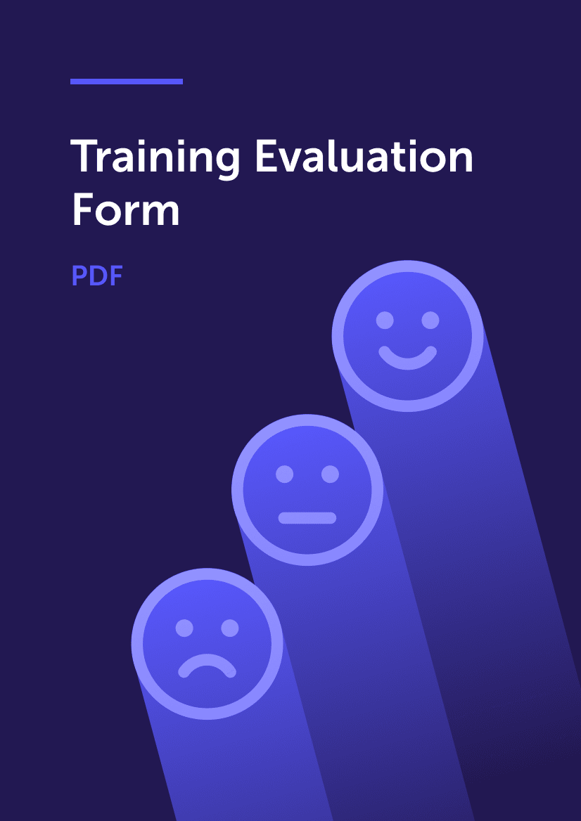 Training evaluation form template cover image