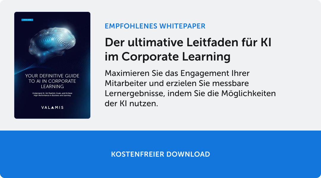 The banner for AI in Corporate Learning whitepaper