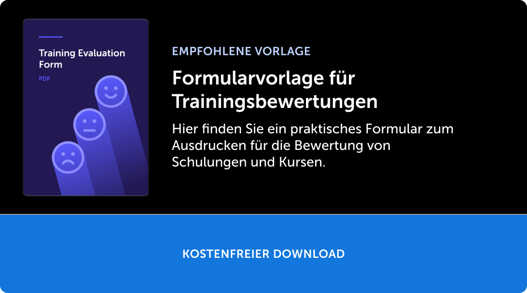 The banner for training evaluation form template