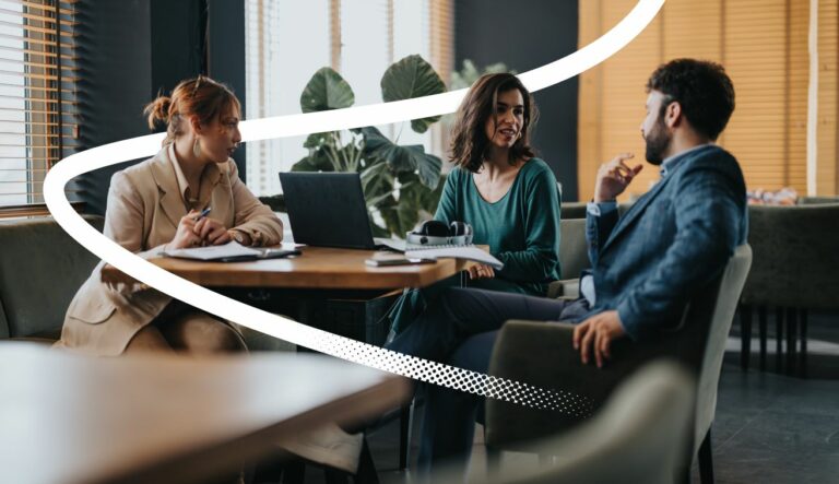 planning meeting in an office around a table