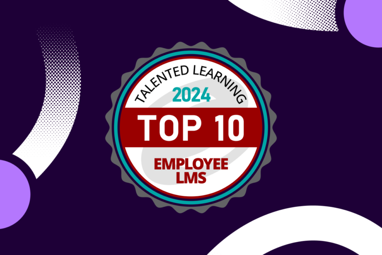 Talented learning top 10 employee LMS for 2024 - Valamis award logo