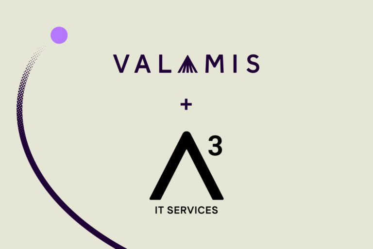 Valamis and Ahoch3 IT Services logos stacked with a plus sign, representing the Valamis and Ahoch3 IT Services partnership