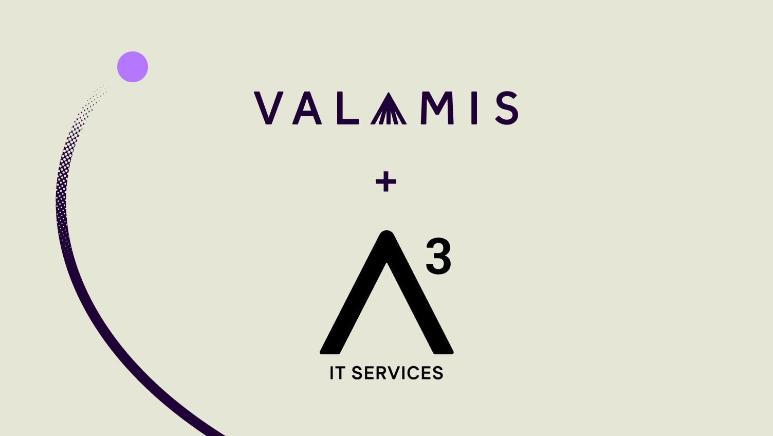 Valamis and Ahoch3 IT Services logos stacked with a plus sign, representing the Valamis and Ahoch3 IT Services partnership